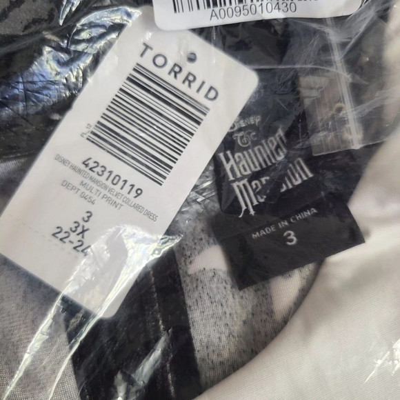 NIGHTMARE BEFORE CHRISTMAS TORRID POCKETS VELVET COLLAR DRESS NEW  SIZE 3 22/24 - Picture 6 of 6